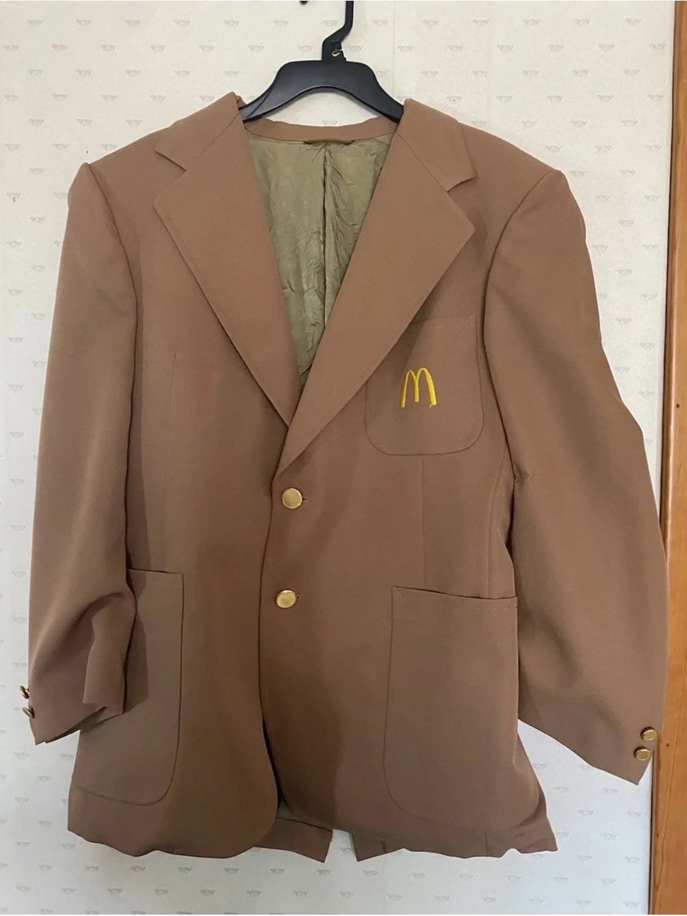 Vintage McDonald's Brown Blazer with Yellow Arches